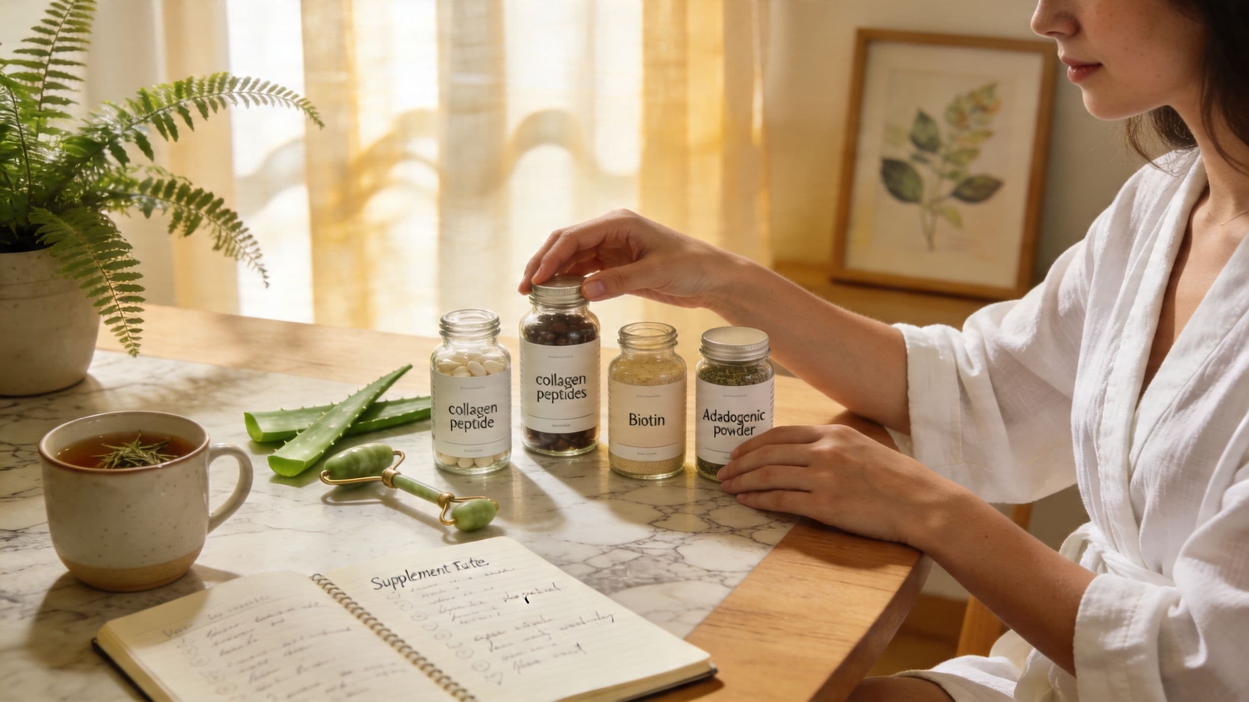 Editorial hero image for Navigating Natural Supplements Trends for Beauty & Self-Care: Tailoring Choices to Your Unique Goals